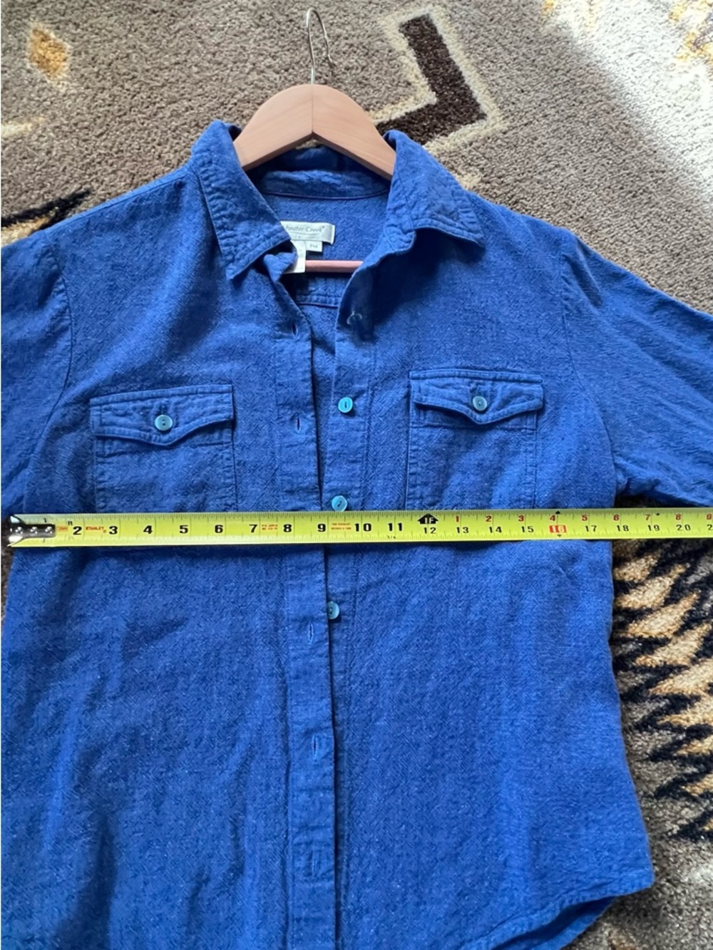 Coldwater Creek Men's Indigo Chambray Shirt Jacket PM size - Picture 3 of 5